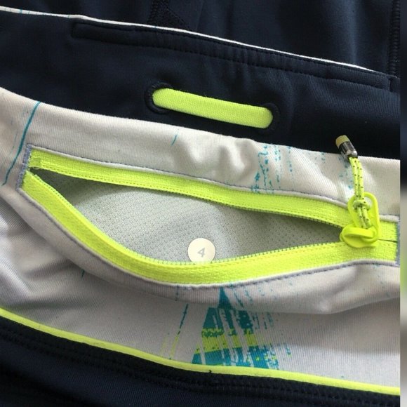 LULULEMON Speed Tight IV Inkwell Navy Gray Waistband Yoga Legging Size 4 - Picture 10 of 10